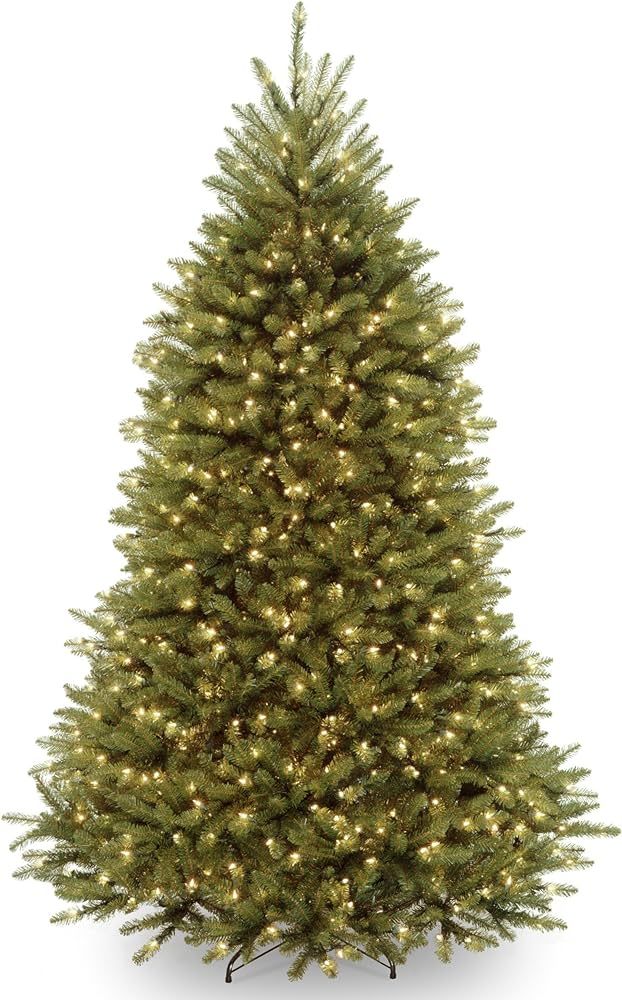 National Tree Company Pre-Lit Artificial Full Christmas Tree, Green, Dunhill Fir, White Lights, I... | Amazon (US)