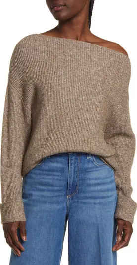 Treasure & Bond One-Shoulder Rib Sweater | Nordstrom | Nordstrom