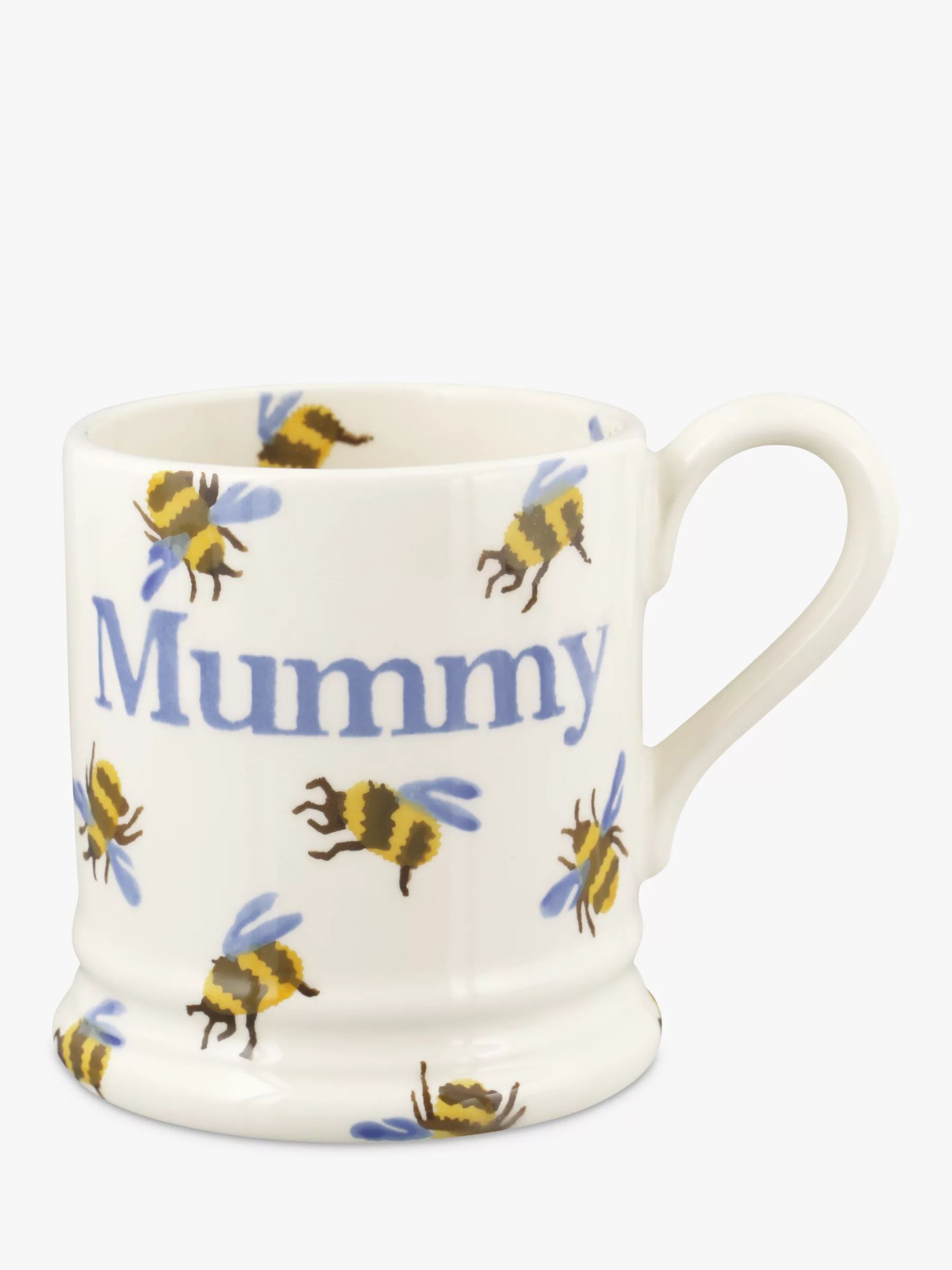 Emma Bridgewater Bumblebee 'Mummy' Half Pint Mug, 300ml, Yellow/Multi | John Lewis (UK)