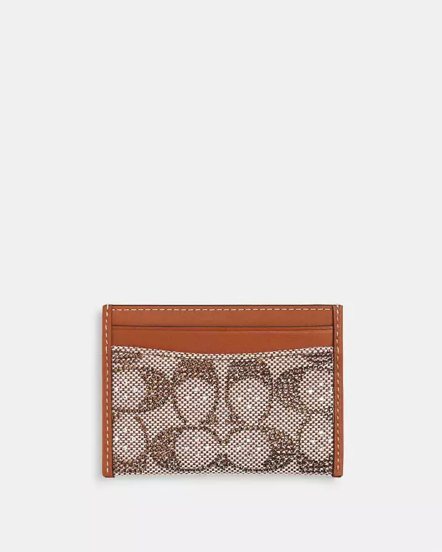 Essential Card Case In Crystal Signature Jacquard | Coach (US)