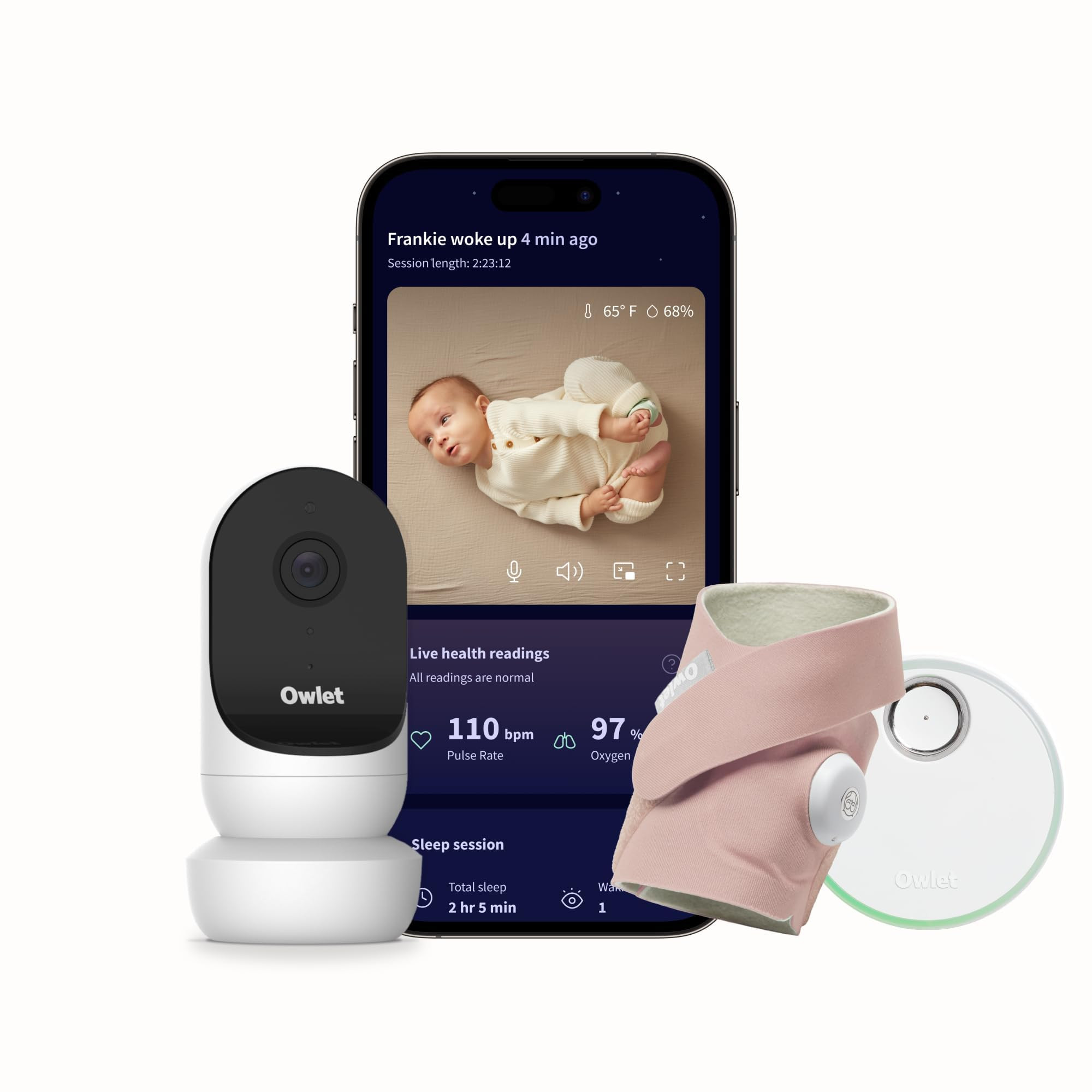 Owlet® Dream Duo Smart Baby Monitor: FDA-Cleared Dream Sock® Plus Owlet Cam 2- Tracks & Notifie... | Amazon (US)