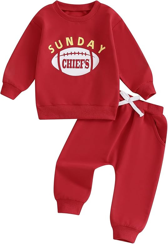 Madjtlqy Toddler Baby Boy Fall Clothes Long Sleeve Crewneck Sweatshirt Top Casual Pants Set Cute ... | Amazon (US)