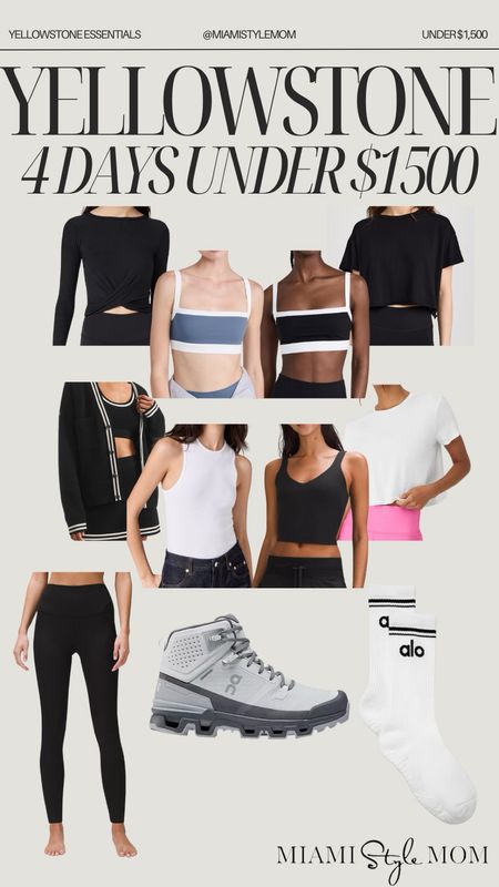 Activewear to pack for your trip to Yellowstone🤍🫶🏼 

Active wear. Workout wear. Leggings. Hiking shoes. Sports bra.

#LTKStyleTip #LTKFitness