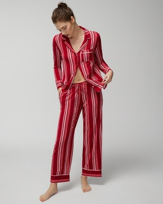 Long-Sleeve Notch Collar Pajama Top | SOMA