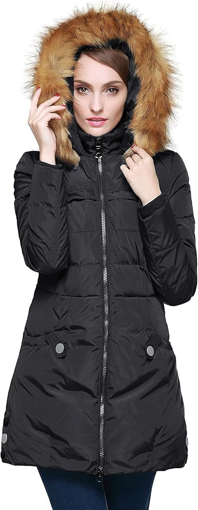 Orolay Women's Winter Down Jacket with Faux Fur Trim Hood | Amazon (US)