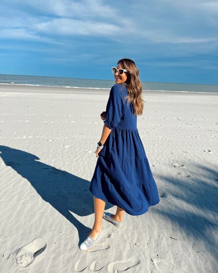 In a medium button down loose maxi, espadrilles, sunglasses and accessories for spring/beach/cruise outfit - all fits TTS.

#LTKfindsunder50 #LTKSeasonal #LTKstyletip