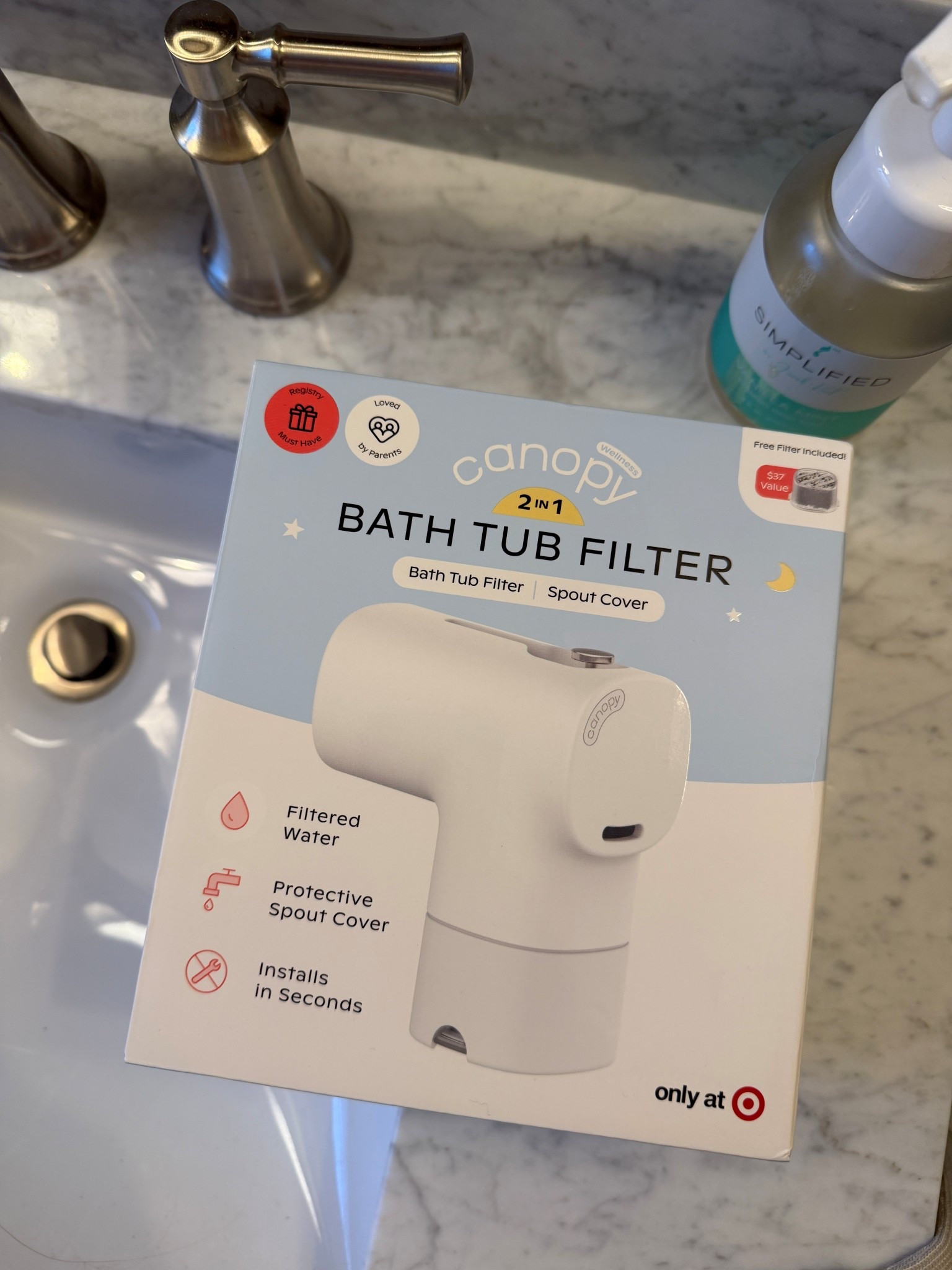 It is so important to filter your bath water! We are using the Canopy filter after reviewing all sorts of videos that test bath water with several different brands. Canopy is more affordable compared to others and conveniently carried at target now! 

#LTKselfcare #LTKHome #LTKmomlife