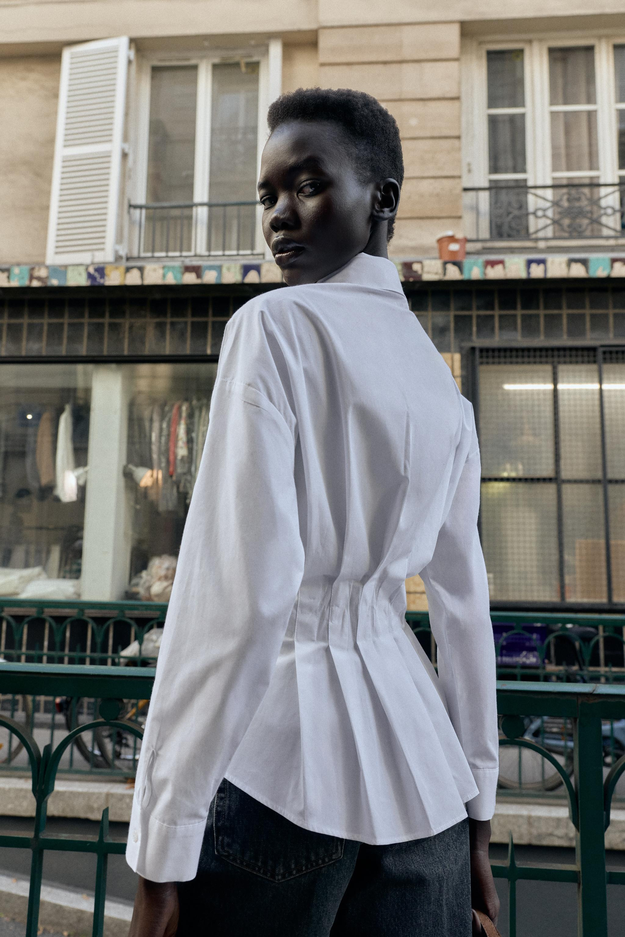 PLEATED POPLIN SHIRT | Zara US