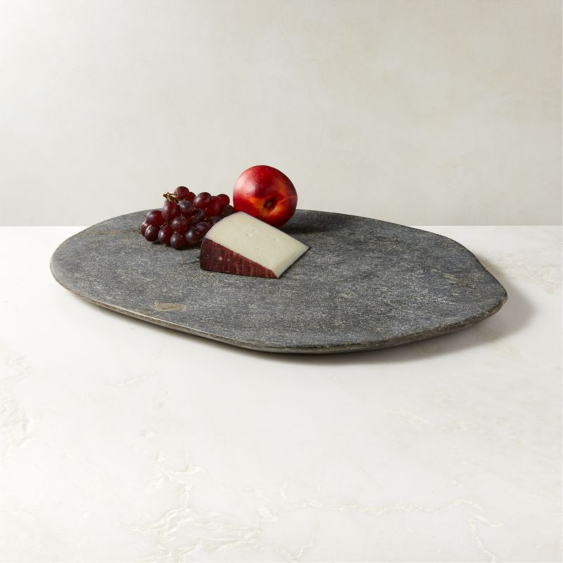 Basalt Stone Serving Platter + Reviews | CB2 | CB2