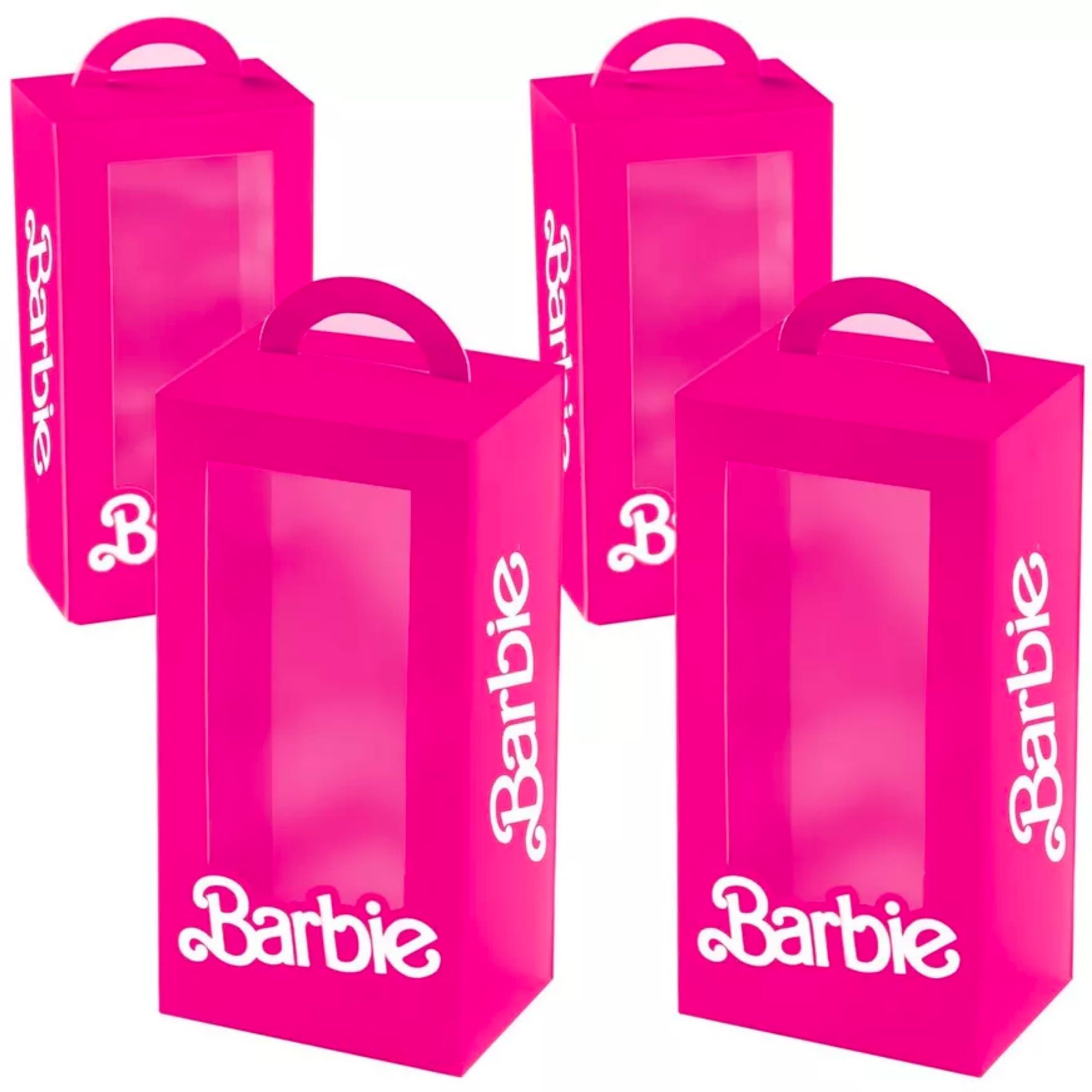 Amscan Elegant Pink Malibu Barbie Favor Boxes - 8" x 4" x 3" (Pack of 4) - Eye-catching Design & ... | Amazon (US)