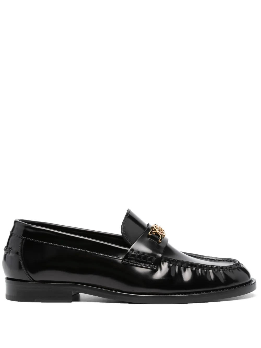 Medusa-chain leather loafers | Farfetch Global