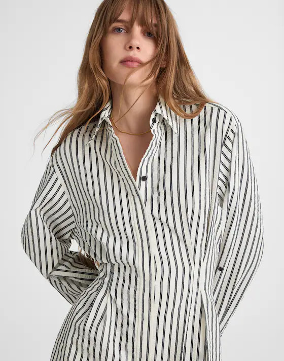 Tucked Mini Shirtdress | Madewell | Madewell