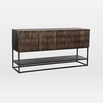 Mango Wood & Iron Media Console | West Elm (US)