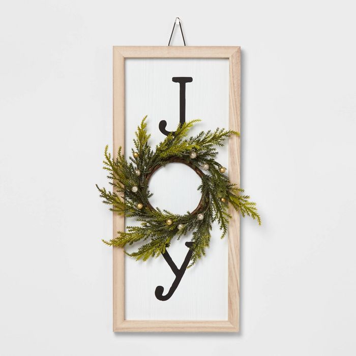 White Washed Wood JOY Hanging Sign - Wondershop™ | Target