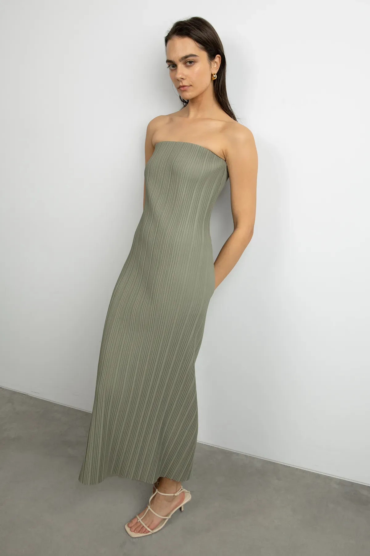 PLEATED TUBE DRESS | OAK + FORT