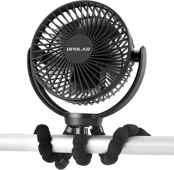 5000mAh Rechargeable Battery Powered Clip Fan with Flexible Tripod, Super Quiet, 3 Speed, 360° R... | Amazon (US)