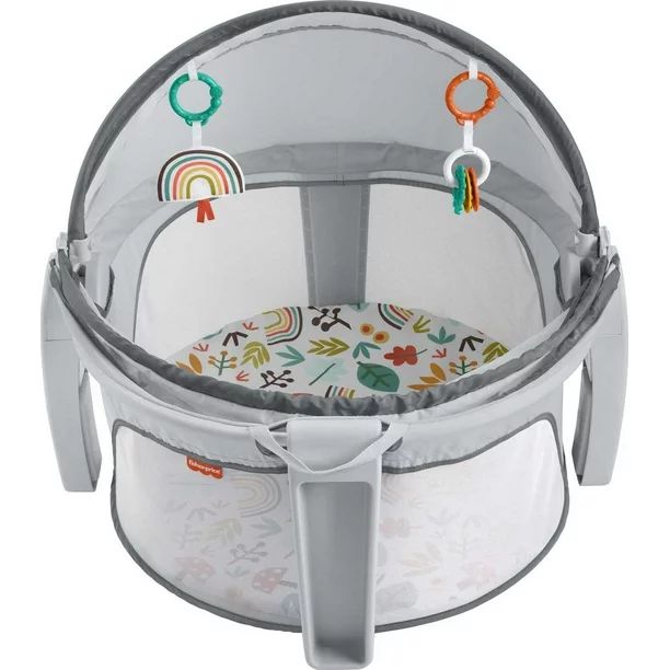 Fisher-Price On-the-Go Baby Dome Portable Bassinet and Play Space with Toys, Whimsical Forest | Walmart (US)