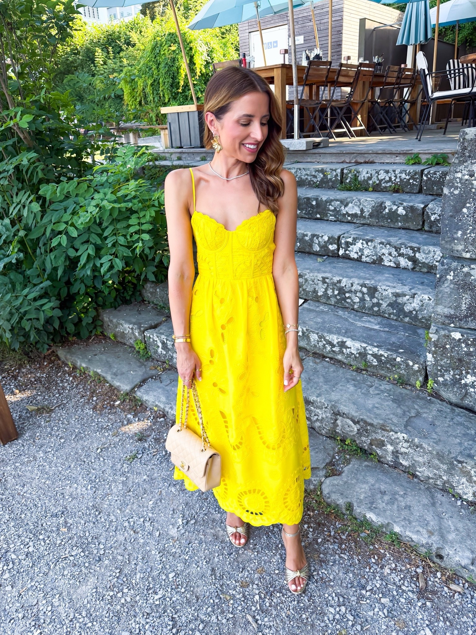 My Switzerland dinner outfit. Cocktail dresses. Wedding guest dresses. Summer wedding guest. Fall wedding guest. Baby shower dress. Dinner dresses. Date night dresses. Party dresses. 
*XXS in yellow - bust runs small so consider sizing up. You can adjust the straps on both.

#LTKootd #LTKTravel #LTKWedding