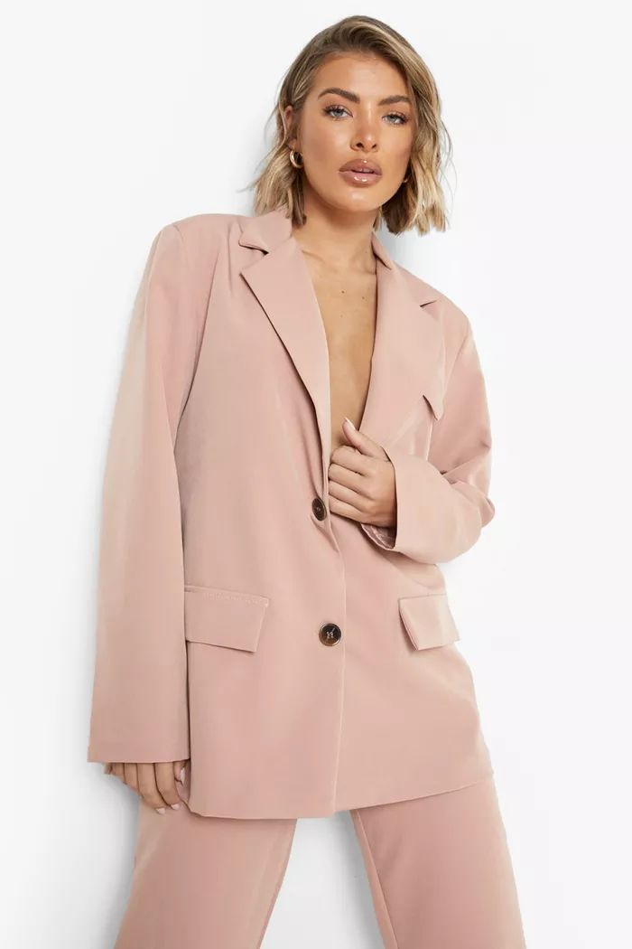 Pocket Detail Relaxed Fit Blazer | Boohoo.com (UK & IE)