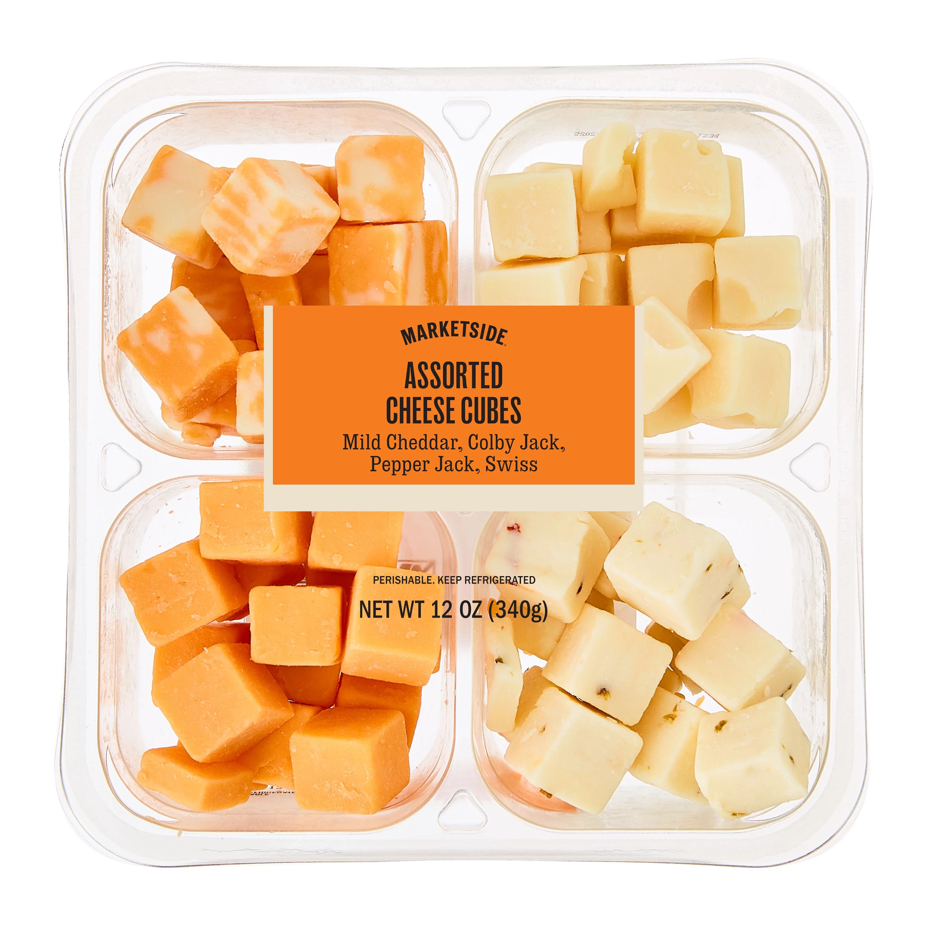 Marketside Cubed Assorted Cheese Cube Tray, 12 oz (Fresh, Plastic Cup) | Walmart (US)