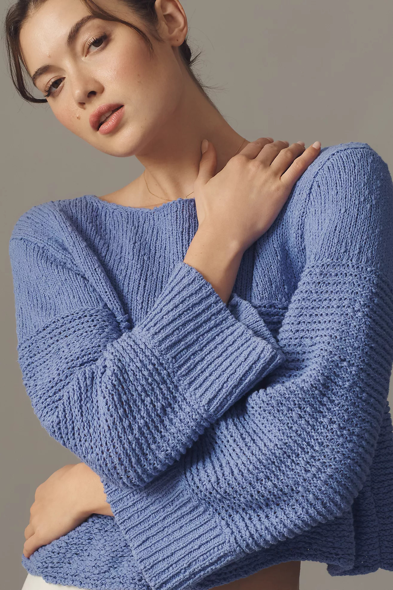 Pilcro Textured Boat-Neck Sweater | Anthropologie (US)
