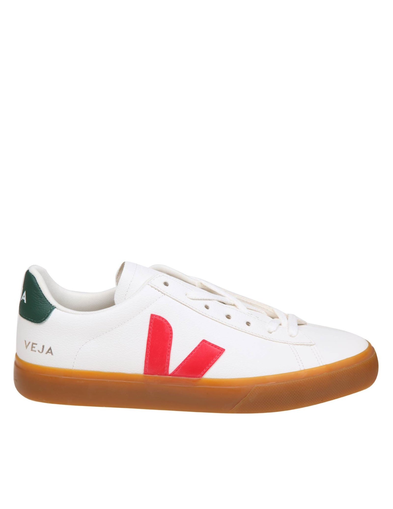 Veja Campo Chromefree In White/red And Green Leather | Italist.com US