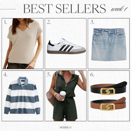 Spring Outfit Essentials 


Spring  spring style  spring fashion  spring outfits  striped polo  romper  belts  denim skirt  casual outfits  white sneakers  

#LTKstyletip #LTKSeasonal