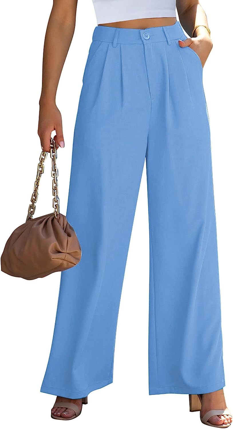 GRAPENT Wide Leg Pants for Women Work Business Casual High Waisted Dress Pants Flowy Trousers Off... | Amazon (US)