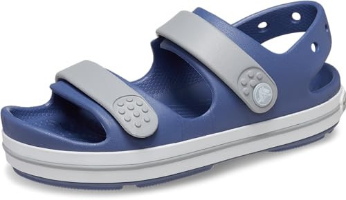 Crocs Crocband Cruiser Sandal (Little Kids/Big Kids) Bijou Blue/Light Grey 13 Little Kid M | Amazon (US)