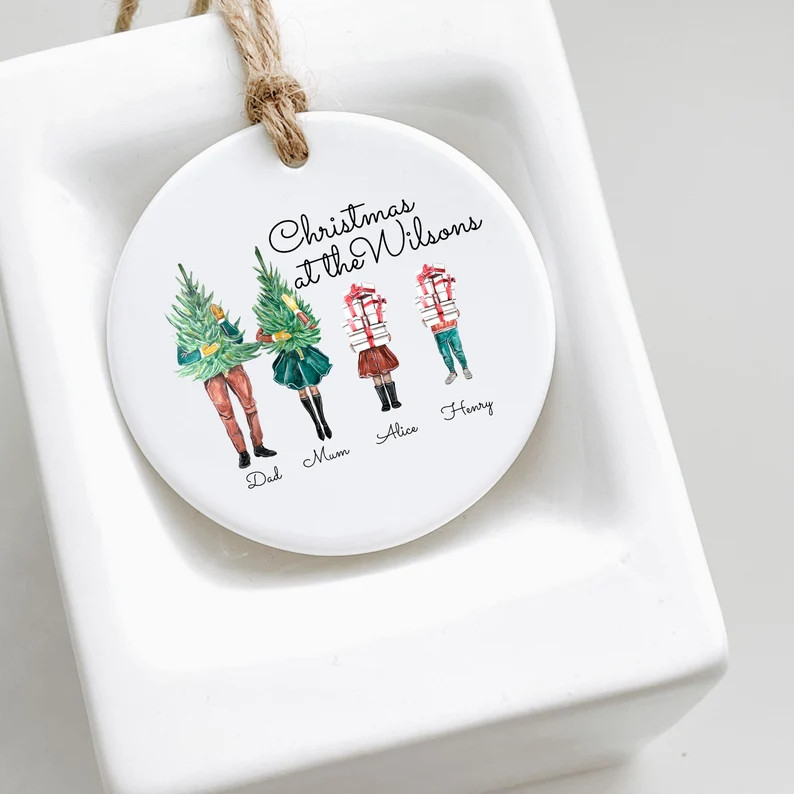 Personalised Family Christmas Ornament  Custom Family Tree | Etsy | Etsy (US)