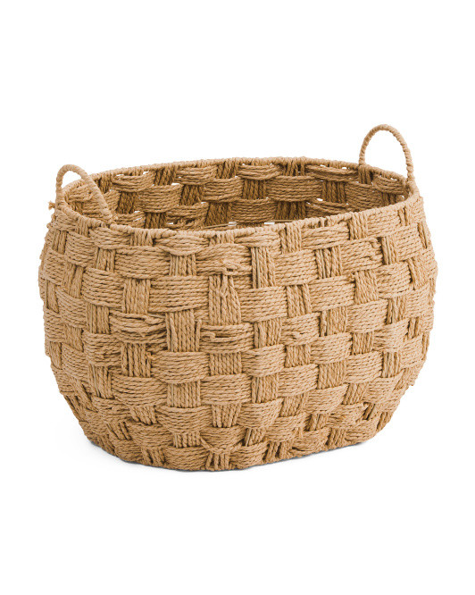 Woven Cord Storage Basket With Ear Handles | Office & Storage | Marshalls | Marshalls