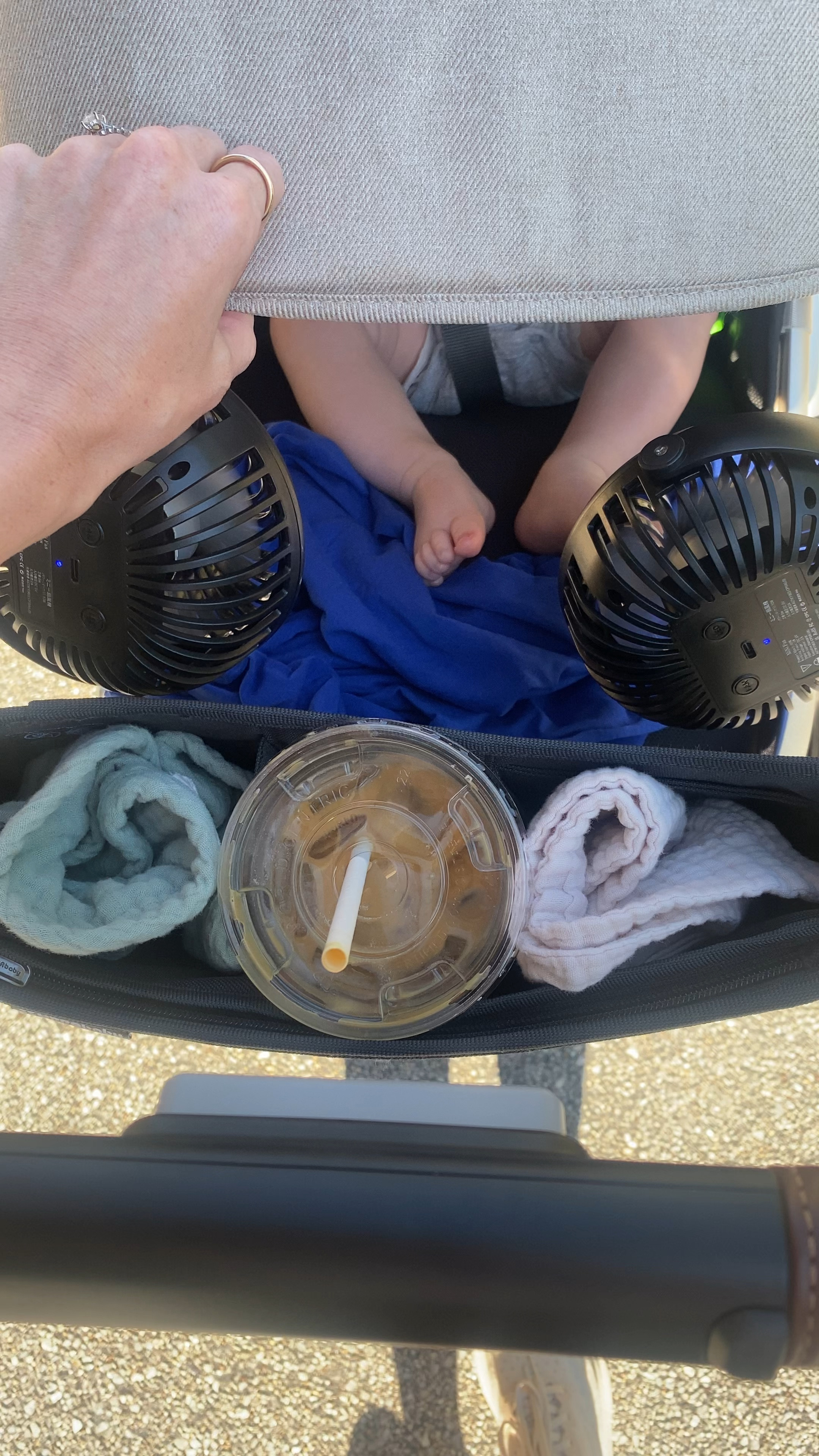 The perfect stroller set up for walks in warmer weather☀️Fans are key to staying cool and the UPF bamboo towel protects from sunburn! 

#LTKBaby #LTKFamily #LTKTravel