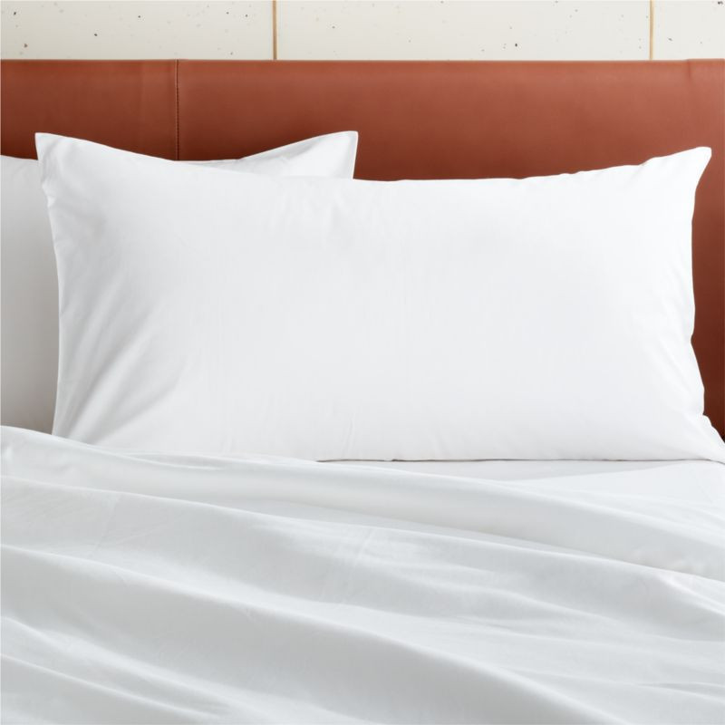 Organic Cotton Sateen 520 Thread Count White King Pillow Shams Set of 2 + Reviews | CB2 | CB2