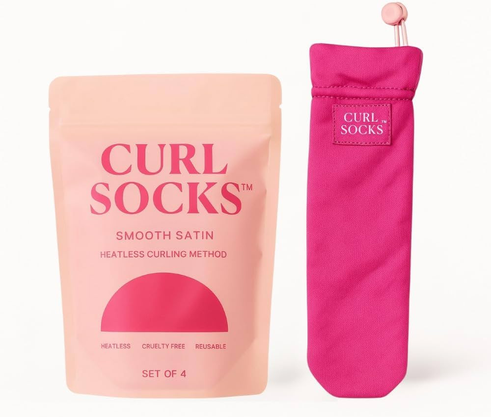 Curl Socks Heatless Hair Curler Set, Overnight Curlers for Heatless Curls, 4-Piece Satin and Cott... | Amazon (CA)
