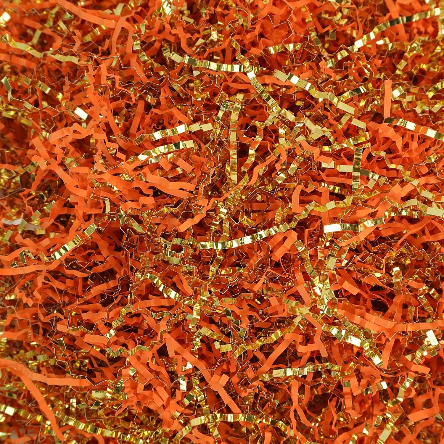 TORONTOKYO 2 LB Fall Crinkle Cut Paper Shred Filler Gift Wrapping & Basket Filler Orange Gold Shredded Paper for Autumn,Thanksgiving Day, Birthday, Wedding, Party Decor | Amazon (US)