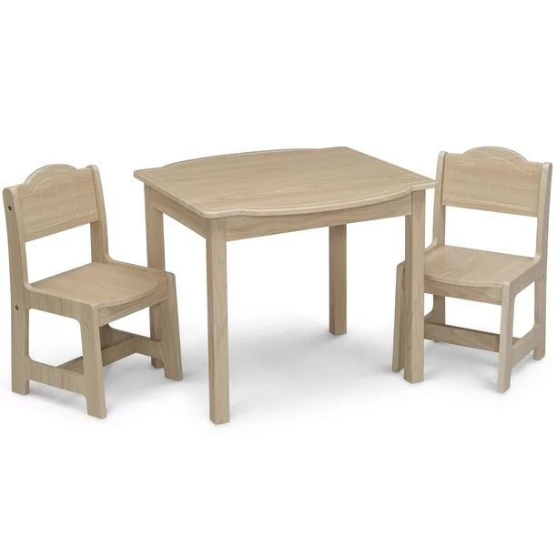 Delta Children Newport Table and 2 Chair Set, Natural - Walmart.com | Walmart (US)