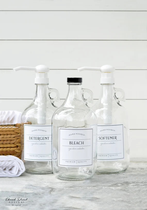 CLEAR 1/2 Gallon Jug  SIGNATURE Style Laundry | Etsy | Etsy (US)