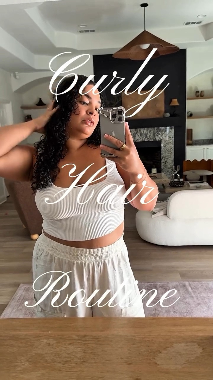 A little curly hair routine refresh, these are my goto products for my everyday effortless curls on the go! @theouai curl cream  @olaplex leave in @gisou hair oil #hairroutine #curlyhaircare

#LTKU #LTKBeauty