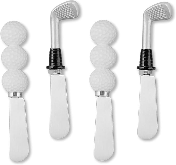 UPware 4-Piece Hand Painted Resin Handle with Stainless Steel Blade Cheese Spreader Butter Spread... | Amazon (US)