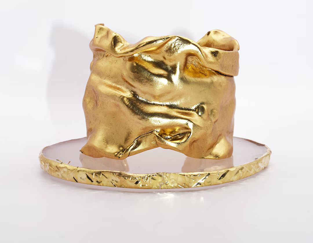 Crumpled Foil Wrist Cuff by Karine Sultan Cuff Bracelets - Etsy | Etsy (US)