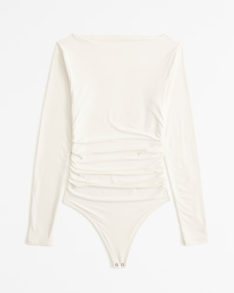 Women's Soft Matte Seamless Long-Sleeve Slash Bodysuit | Women's Tops | Abercrombie.com | Abercrombie & Fitch (US)
