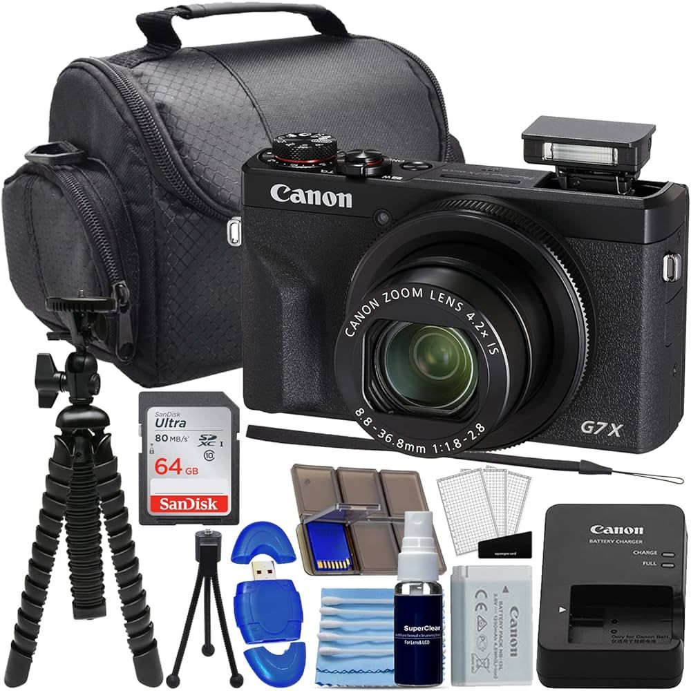 Amazon.com : Camera PowerShot G7 X Mark III Digital Camera (Black) Bundle with SanDisk 64GB Memor... | Amazon (US)