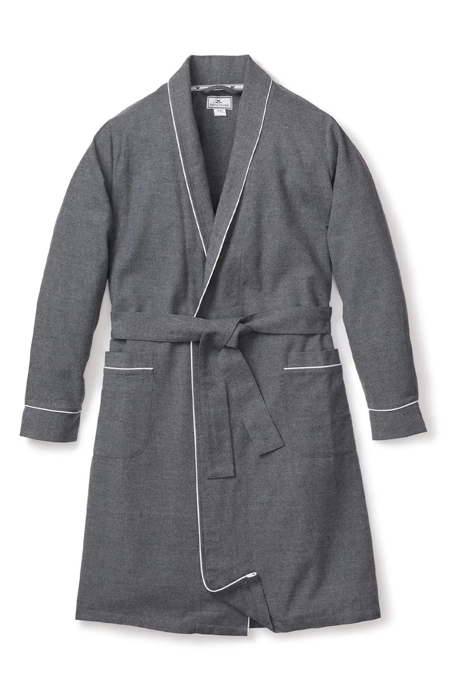 Petite Plume Kids' Gray Flannel Robe | Nordstrom | Nordstrom