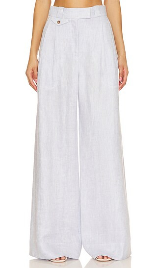 Brisa Tailored Wide Leg Pant in Ice Blue | Revolve Clothing (Global)