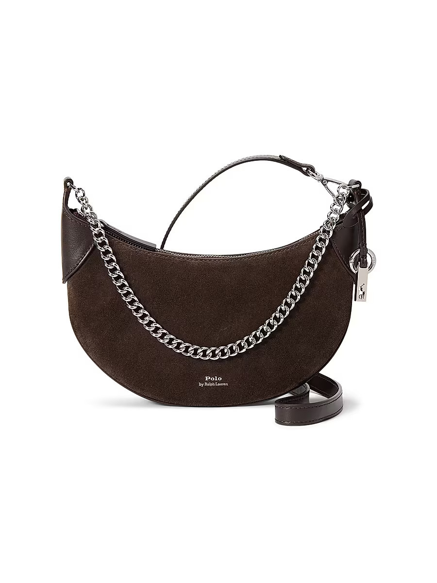 Women's Mini Polo ID Suede Bag - Chocolate And Tobacco | Saks Fifth Avenue
