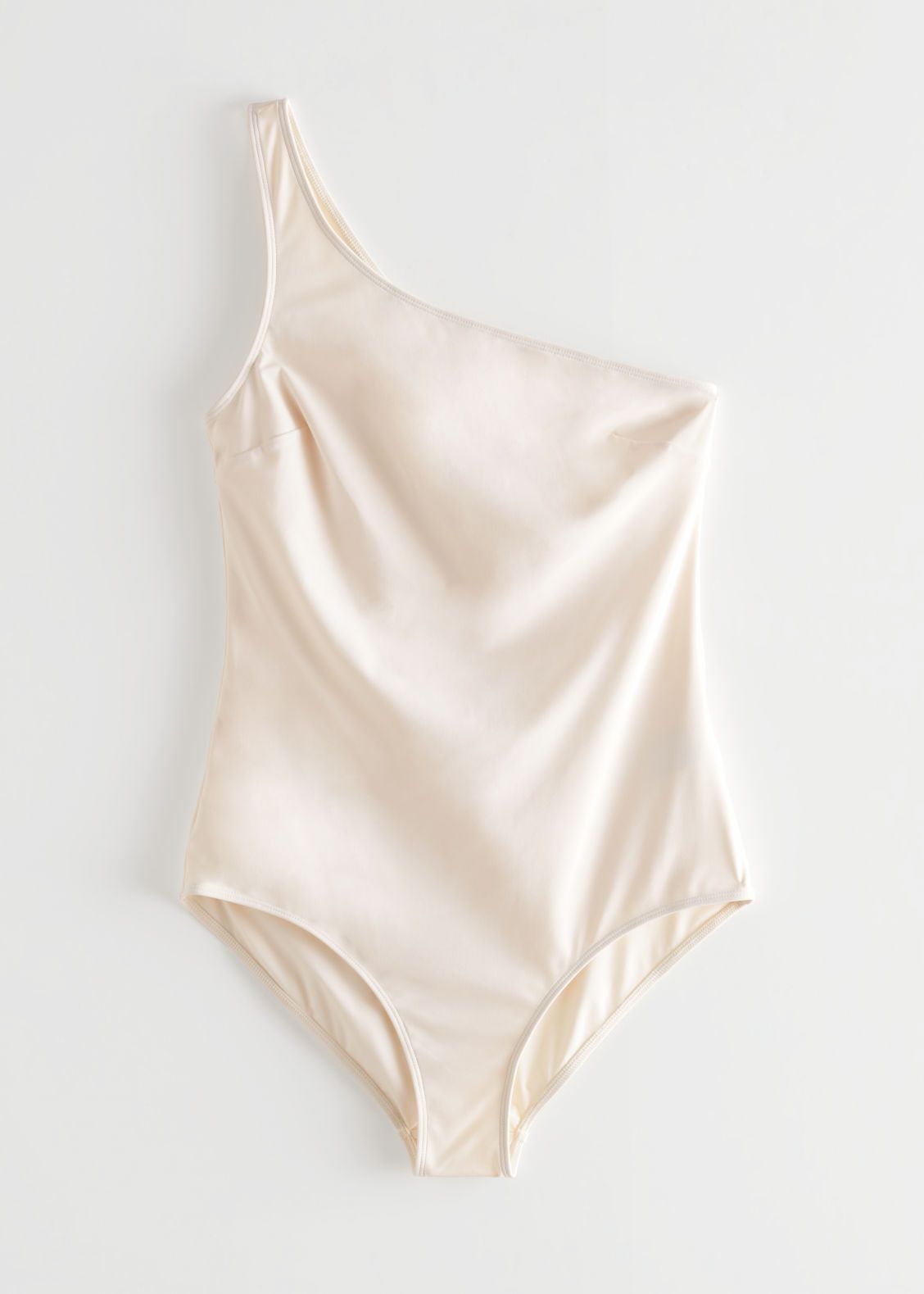 Asymmetric Shoulder Swimsuit - White | & Other Stories US