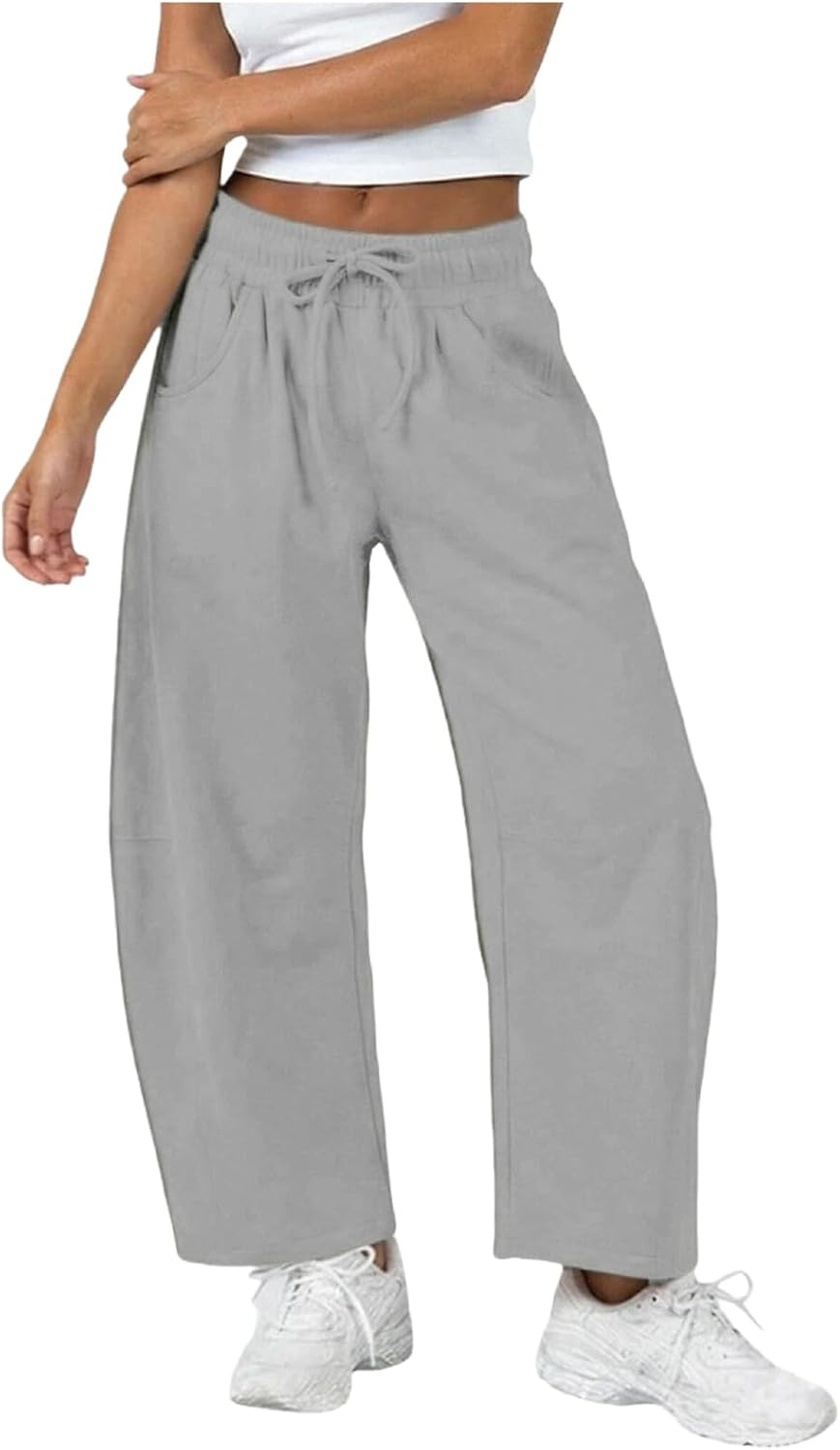 Barrel Sweatpants Women Baggy Wide Leg Barrel Pant Loose Fit Elastic Waist Lounge Pants Y2k Athletic Joggers W/Pockets 2026 | Amazon (US)