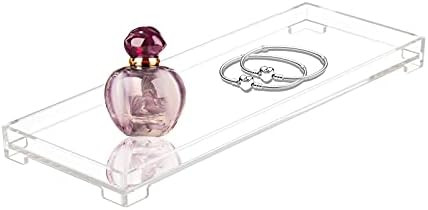 Vanity Bathroom Tray, Acrylic Rectangle Decorative Catchall Organizer Storage Tray - Clear | Amazon (US)