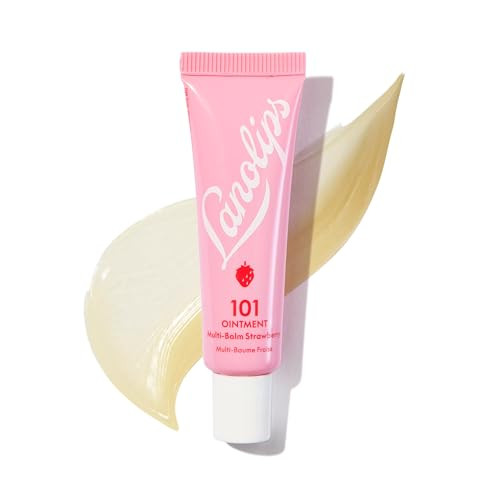 Lanolin 101 Multipurpose Ointment - Lanolin Lip Balm & Healing Ointment for Skin Barrier Repair - Moisturizer for Dry Lips, Cuticles & Elbows - No Petroleum Formula - Strawberry (0.35 oz) | Amazon (US)