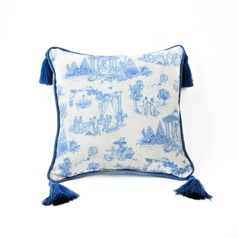 Bridgerton, White and Blue Pillow 10" X 10", Dating | Walmart (US)